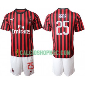 AC Milan REINA 25 Bambino Maglia Prima 2019/2020 Manica Corta (+ Pantaloncini)